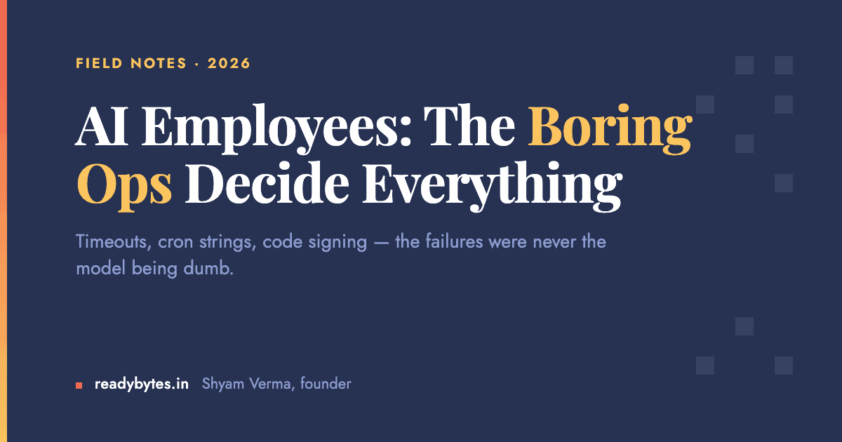 Running a Company on AI Employees: The Boring Ops That Decide Everything