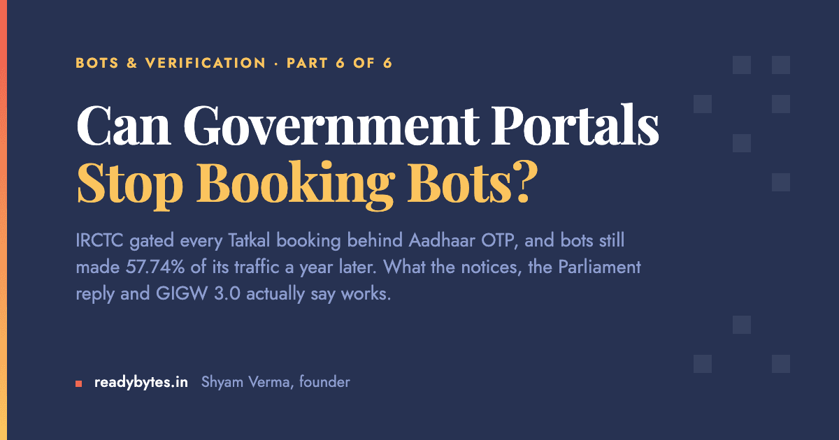 How Can Government Portals Stop Booking Bots Without Locking Out Citizens?