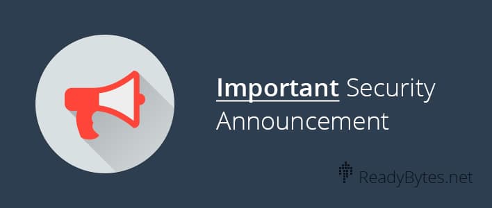 Important Customer Security Announcement