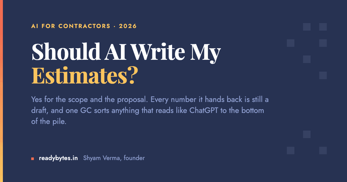 Should My Contracting Business Use AI to Write Estimates?