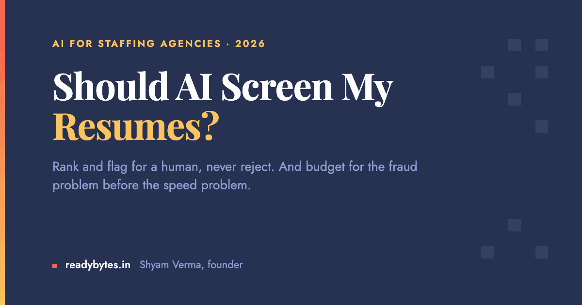 Should My Staffing Agency Use AI to Screen Resumes?