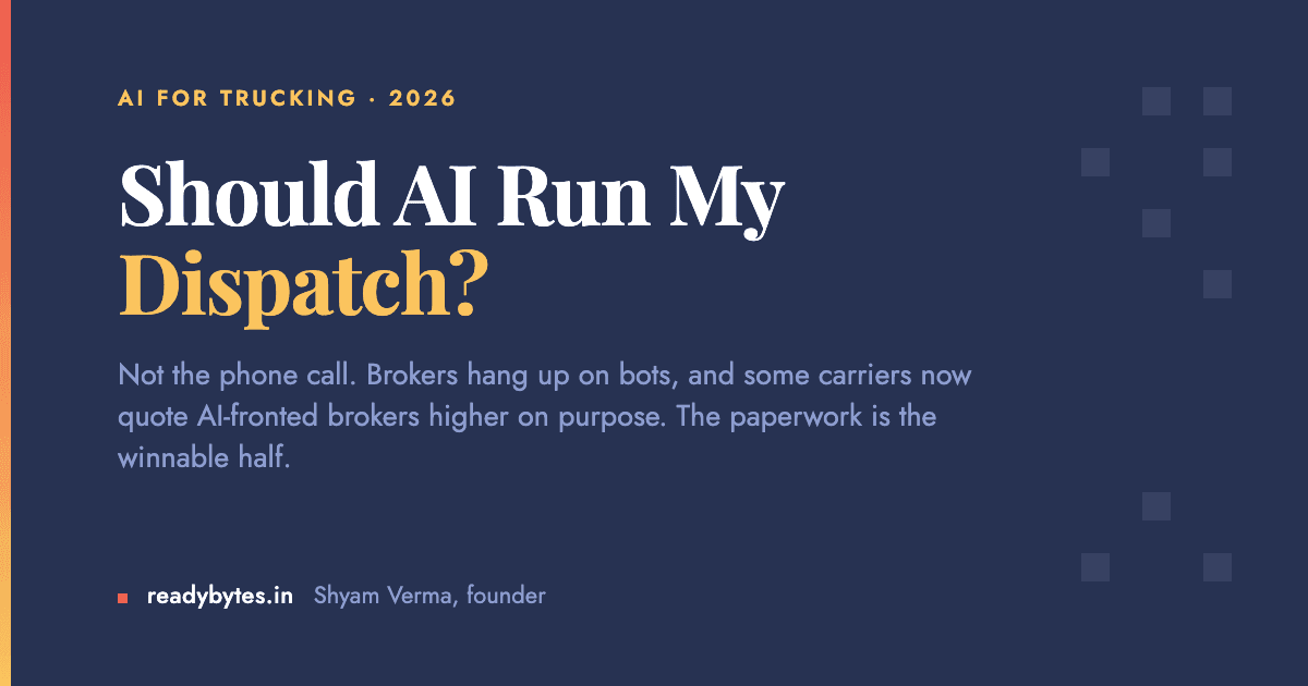 Should My Trucking Company Use AI for Dispatch and Load Matching?