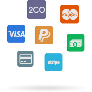 Get popular payments gateways for free  to process payments
