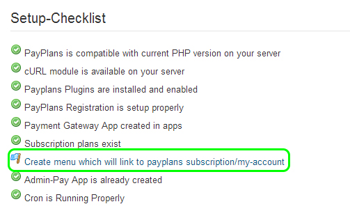 PayPlans Setup-Checklist