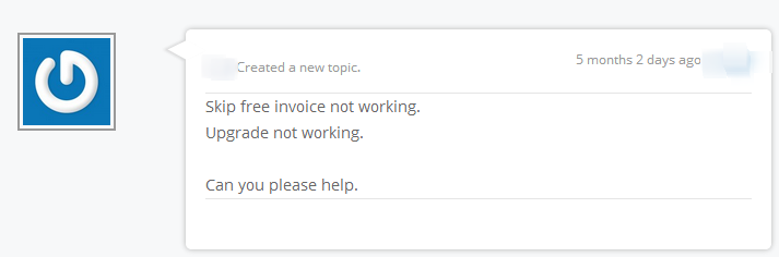 Support query without proper details