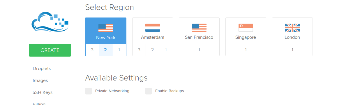 select-size-and-region-of-server