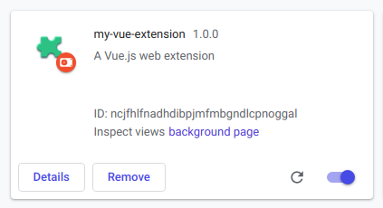 Extension overview in manifest.json