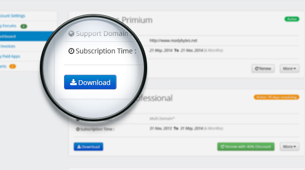 Download link in My Purchase