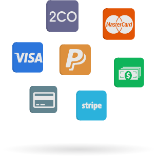 Get popular payments gateways for free to process payments