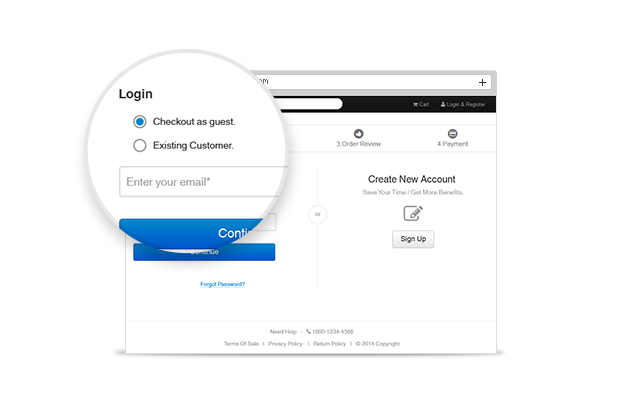 Guest Checkout in PayCart Joomla Shopping Cart. Powerful Feature of Current online stores
