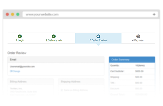 Linear Checkout Process