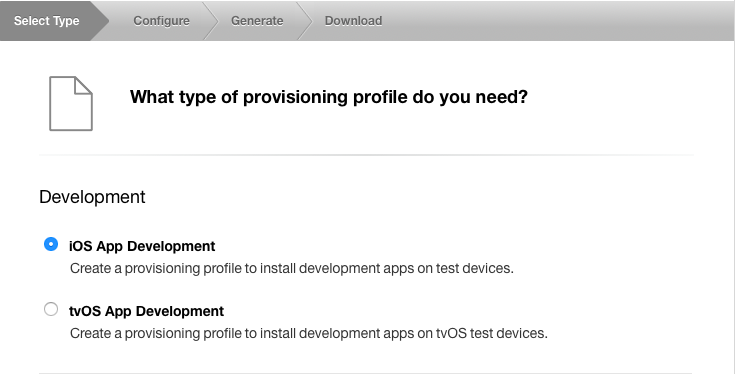 Dev provisioning