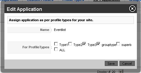 JSPT Application Control as per Profile Types