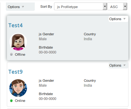 Circle avatar added on Search Screen of XIUS