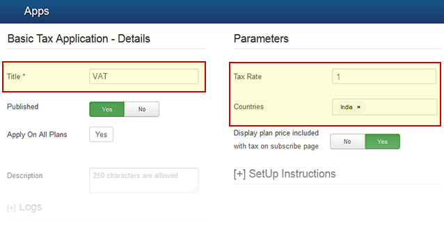 Basic Tax App Instance 2