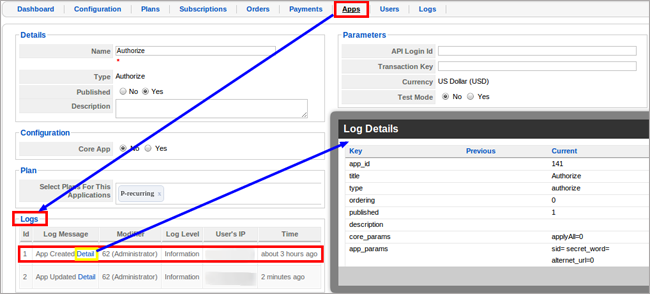 PayPlans : Rich Logs and History feature